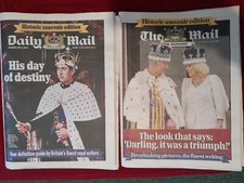 Daily Mail Sat 6, Sun 7 May Newspaper Collectable Coronation King Charles III