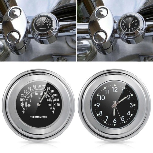 Handlebar clock chrome - 2x,