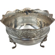 Royal Irish Silver Co. Solid Silver Engraved Sugar Bowl 278g Used