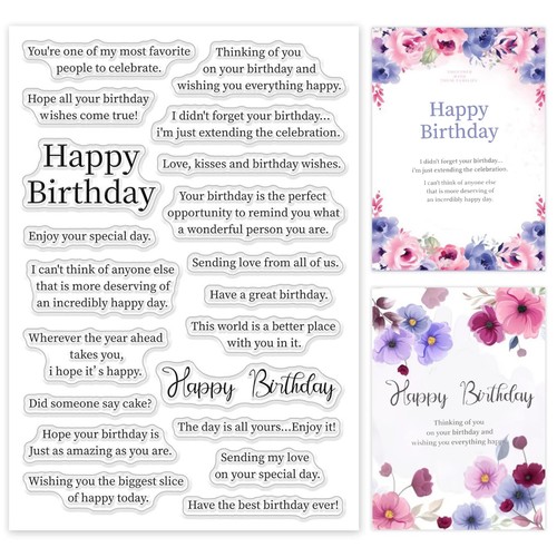 Happy birthday clear stamps - happy,