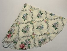 Vintage 56” Round Floral Tablecloth White Grey Pink Blue Cottage Shabby Chic