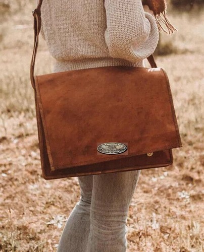 Leather satchel messenger man - leather,
