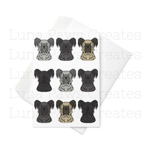 Skye terrier card - terrier,