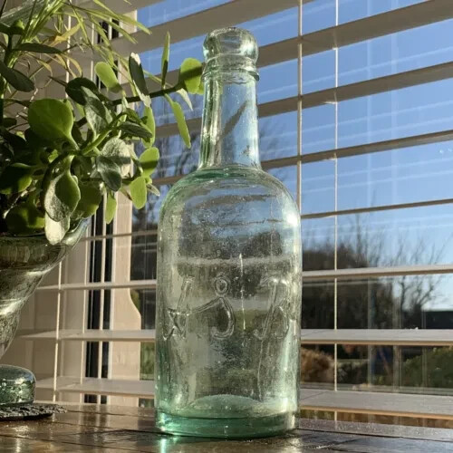 Vintage glass bottle - bottle, a