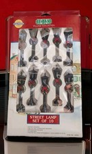 Christmas Lemax Street Lamp Set Of 10 Village Collection Battery Operated. AAA