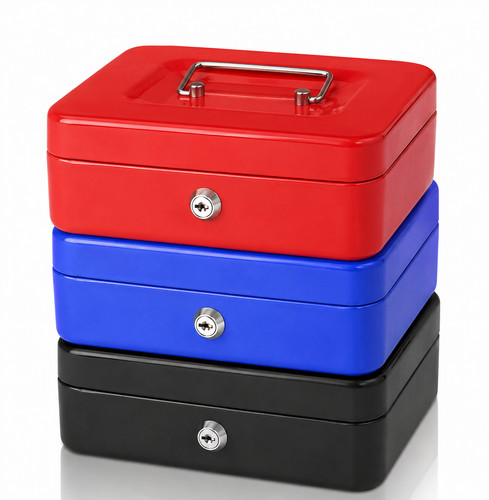 Metal cash box - metal, keys