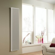 Acova 3 Column Radiator Steel White Vertical Modern (W)398mm x (H)2000mm
