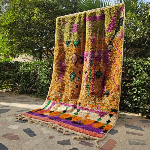 Green moroccan rug abstract - green,