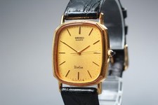 [N MINT] Vintage Seiko Dolce 9521-5120 Gold Dial Quartz Men's Watch From JAPAN