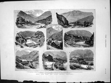 Old Hites Cove Mine Sierra Nevada California Upper Dam Pan Mill 1883 Victorian