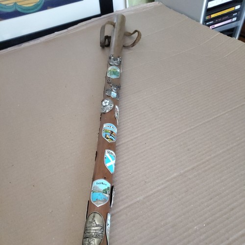 Vintage wooden hiking walking - vintage,