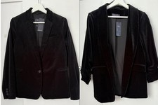 BNWT M&S black velvet tailored