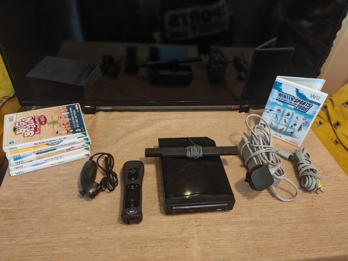 Nintendo wii black console - nintendo,