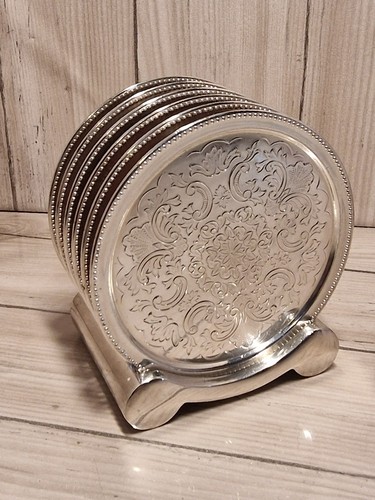 Vintage silver plated coasters - vintage,