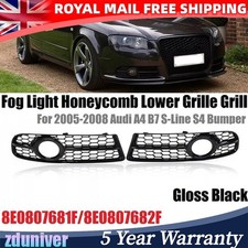Bumper Fog Light Honeycomb Lower Grille Grill For 05-2008 Audi A4 B7 S Line S 4·