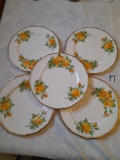 5 Royal Albert Yellow Tea Rose 20.5cm Salad/Lunch /dessert Bone China Plates