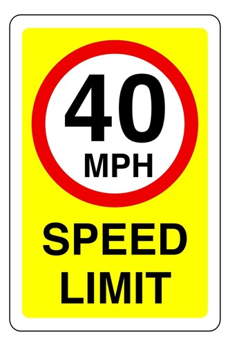 Mph speed limit sign - mph,