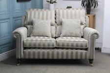DURESTA, SOUTHSEA, SMALL SOFA IN OSCAR STRIPE ARGENT FABRIC. RRP £2699.