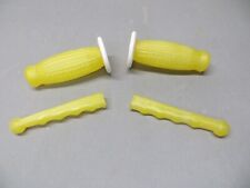 VESPA GS150 GS160 UNIVERSAL 22mm BALLOON GRIPS+LEVER COVERS IN CLEAR YELLOW ULMA