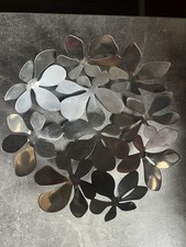 IKEA Stockholm Silver Bowl Monika Mulder Stainless Steel Daisy Floral Tableware