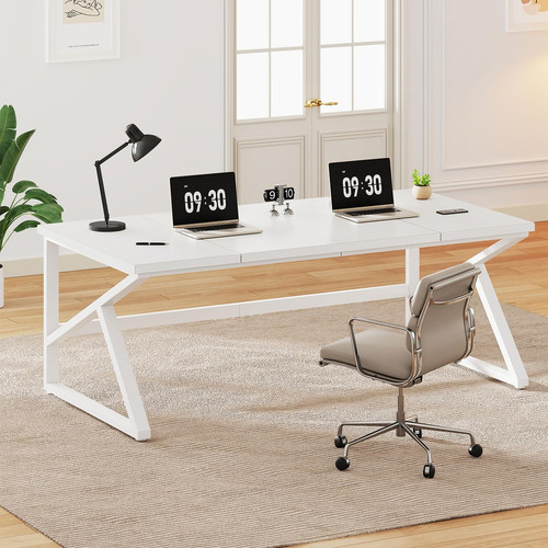 Large white desk - desk,, and