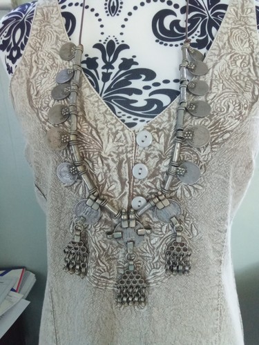 Indian vintage silver necklace - indian,