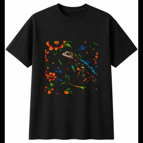 Psychedelic frilled lizard - psychedelic,
