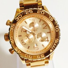 NIXON 42-20 CHRONO Gold Watch