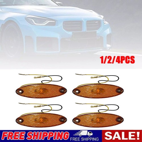 12v amber oval - led, side