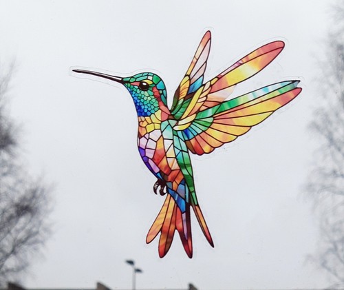 Hummingbird decorative stained - hummingbird,