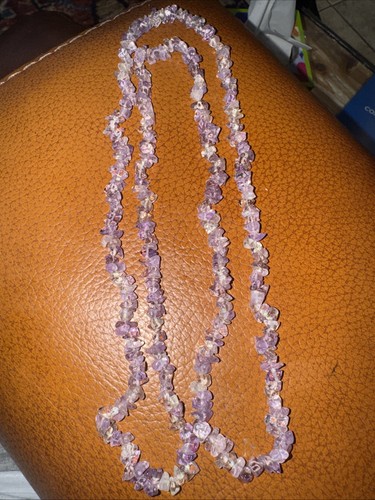Vintage amythest necklace - necklace,
