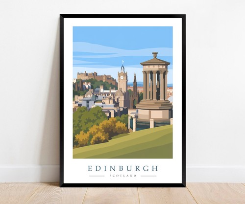 Edinburgh travel poster print - poster,