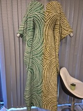 Clearance Sales Unique Patterned kaftan Gown & Turban Set -  High-quality Crepe