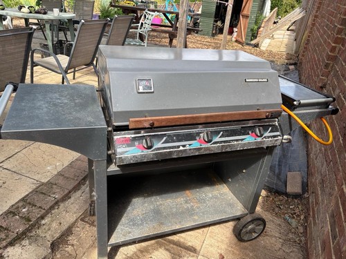 Gas bbq with - gas, burner