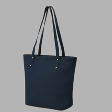 Women Navy Blue Leather Tote