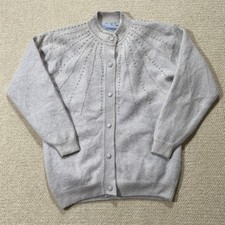 VINTAGE Angora Cardigan Womens