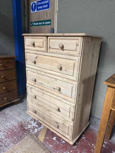 Tall stripped pine drawers - stripped,