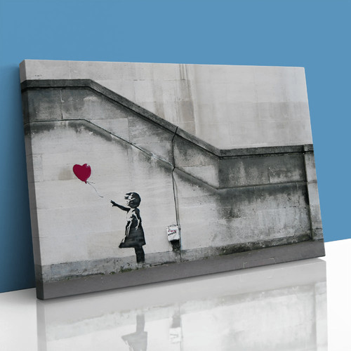 Banksy heart balloon - heart, girl
