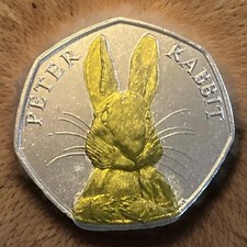 Golden Peter Rabbit 50p Coin