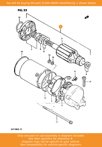 Suzuki motor assy starting - motor, assy,starting