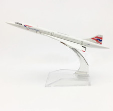 BA Concorde model, Airplane Model Aircraft G-BOAC Union Flag British Airways