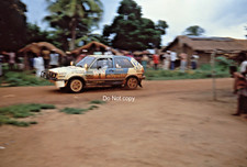 VW GOLF GTI 16V KENNETH ERIKSSON RALLYE COTE D'IVOIRE 1987 35MM SLIDE PHOTOGRAPH