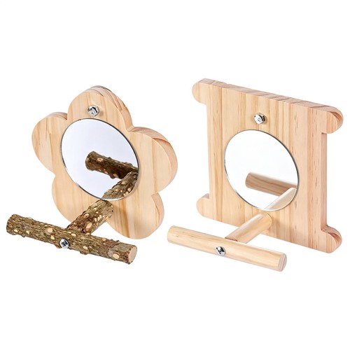 Bird perch with mirror - perch,