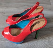 Odeon heels peep toes ladies high heel shoes, size UK 4