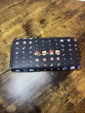 JACK WILLS COTTON PURSE ZIP CARD HOLDER WALLET FLORAL BLUE