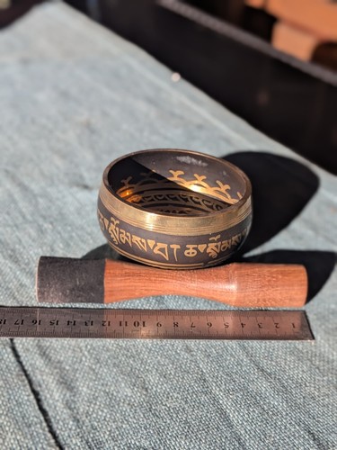 Vintage brass 9cm tibetan - brass,