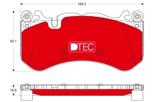 Trw gdb1734dte brake pads - gdb1734dte,