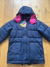 Vintage '19 BERGHAUS POLE 87 - DEAN STREET  Down Jacket Blue/Pink Mens Small