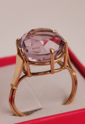 18ct gold amethyst ring - 18ct,