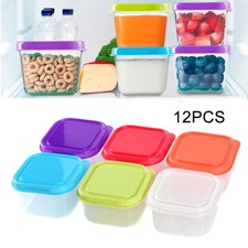 12X Mini Plastic Storage Containers Clear Small Box with Lids Food Storage Pots